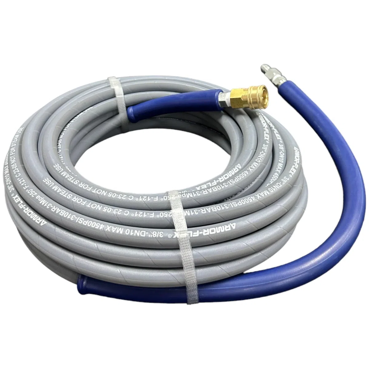 Pressure-Pro CHA0501GB - Manguera de repuesto para lavadora a presión gris de 3/8 pies x 50 pies, sin marcas, con desconexiones rápidas