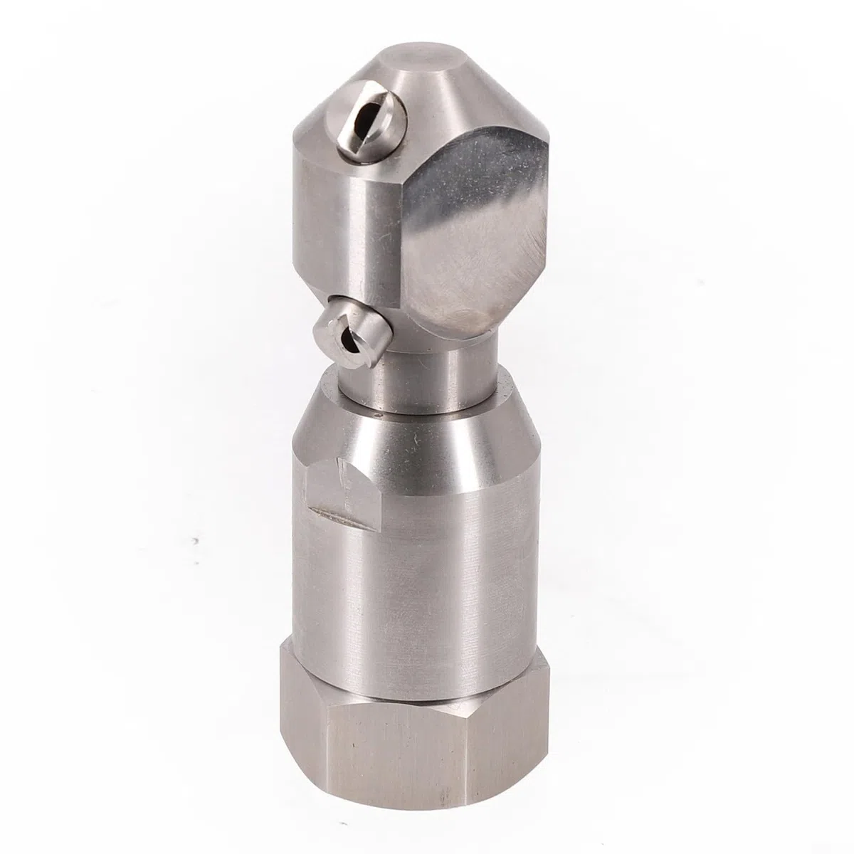 Boquilla giratoria de 360 grados, boquilla de limpieza giratoria de acero inoxidable 304 de 360 grados, pieza de lavadora de alta presión, para tanque, pared interior, botella, lata, tubería