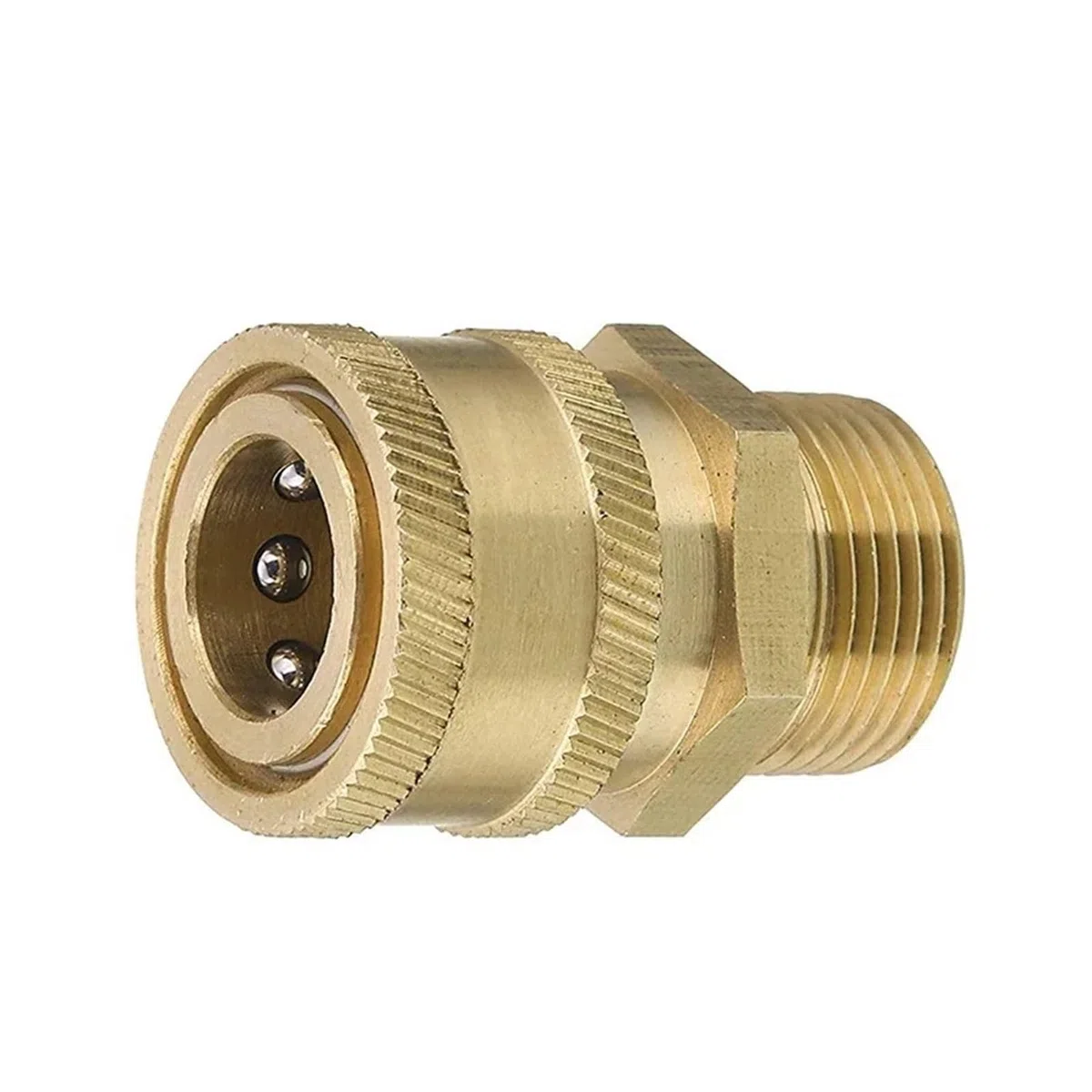 SBTRKT Juego de válvula adaptadora for Lavadora a presión, Kit de conexión rápida métrico M22 de 14Mm a Hembra de 3/8 Pulgadas, Conector Macho M22 de 5000 PSI