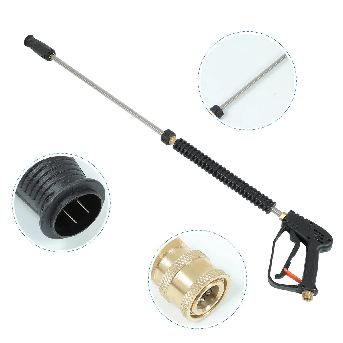 1 Juego Accesorios para Hidrolimpiadora de Alta Presión Boquilla Ajustable para Limpieza de Automóviles y Superficies de Usar y Ergonómica