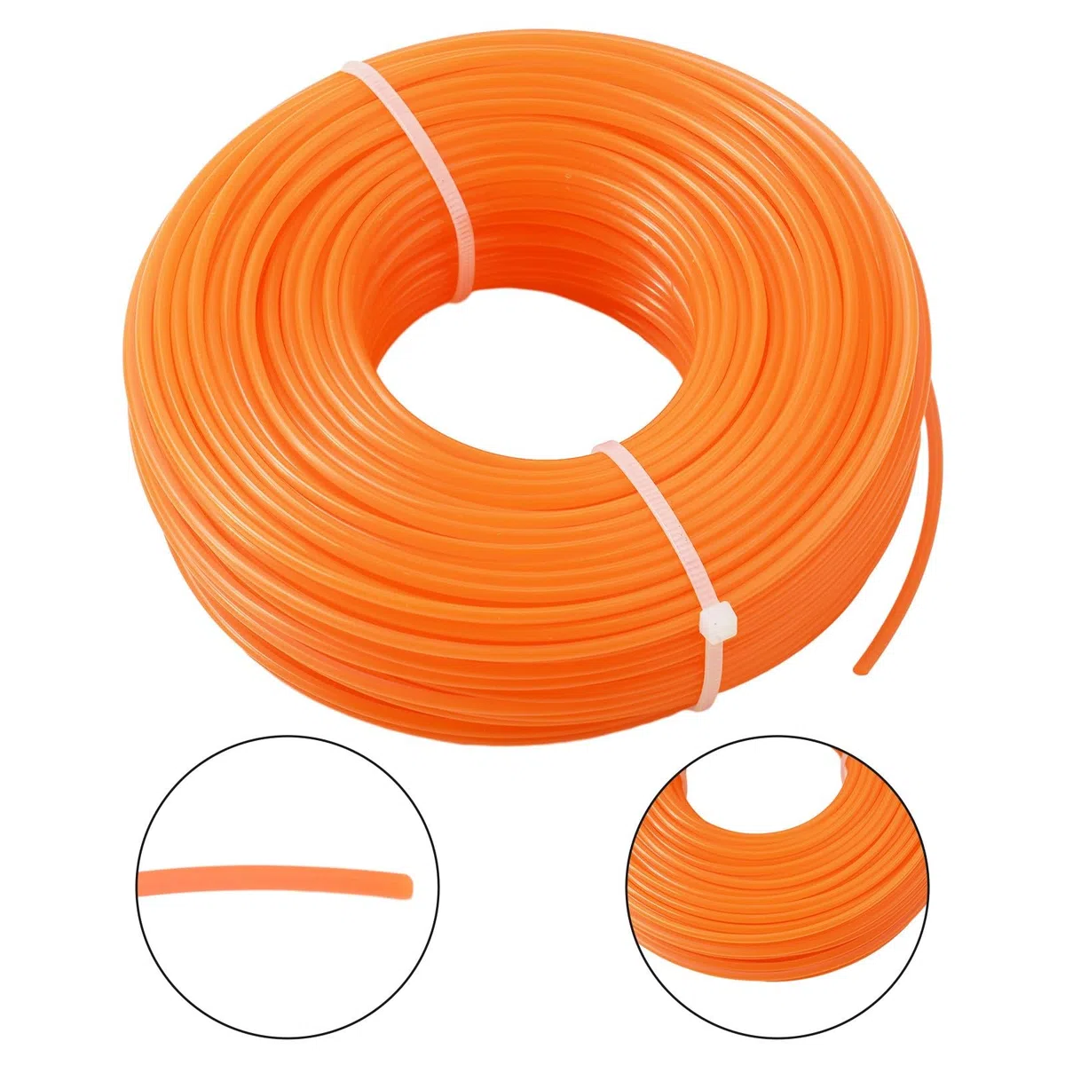 Bobina de hilo de nailon redondo de 2,4 mm x 50 m para cortabordes TrimCut 50-2 41-2 40-2 51-2 30-2 31-2 y SuperCut 10-1 2-1 20-1 40-2 2-2 20-2