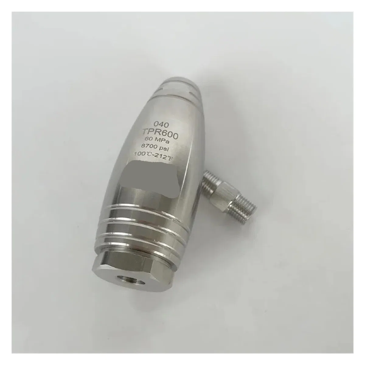 Boquilla giratoria de alta presión totalmente de acero inoxidable 500/600 bar Turbo Carburo de tungsteno Conexión 1/4 BSP F
