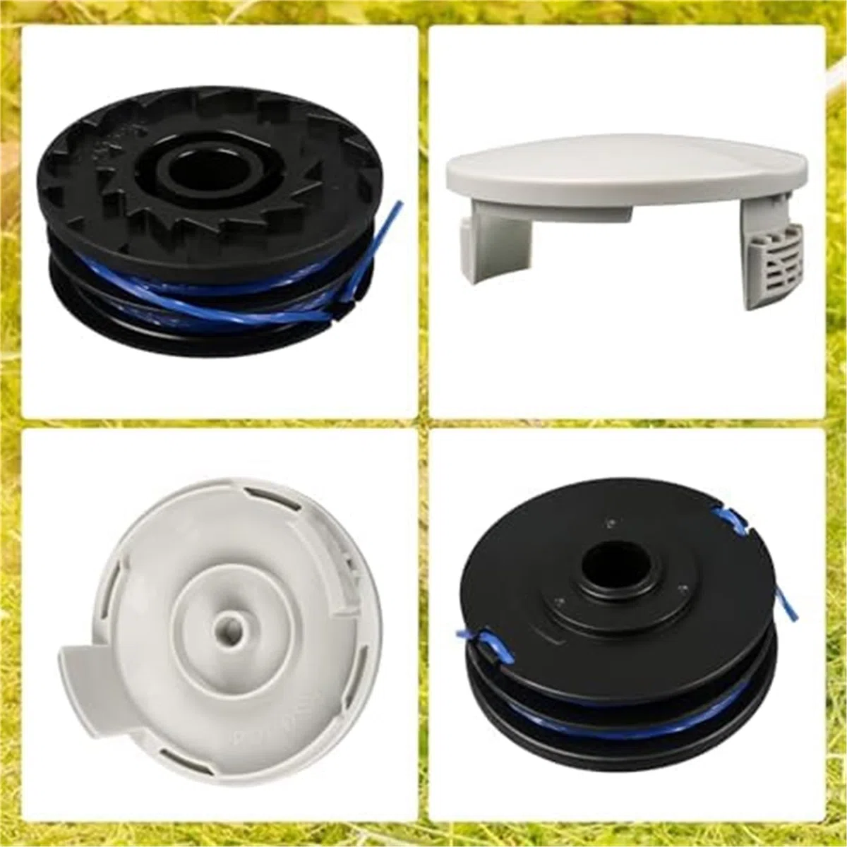 Línea de Carrete de cortacésped Rac123, para Ryobi 1,6 mm x 8. Recortadora de Repuesto Rlt4027 Rlt4125 Rlt5027 Rlt6030 Rlt5127 Rlt6130 Carrete de cortacésped(Black 5 1)