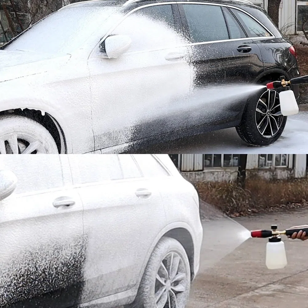 3X Boquilla de Lanza de Espuma de Nieve para Lavador Una Presión Generador de Ajustable Lavado de Espuma de Jabón de Limpieza de Coches para Interskol L