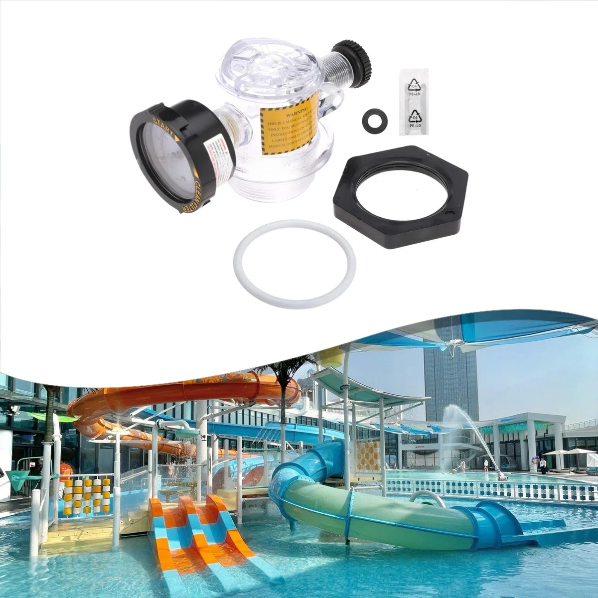Válvulas manuales de alivio de aire para sistemas de filtro de arena de piscina, spa, válvula de liberación de seguridad de presión PE-LD, parte 273564Z, negro