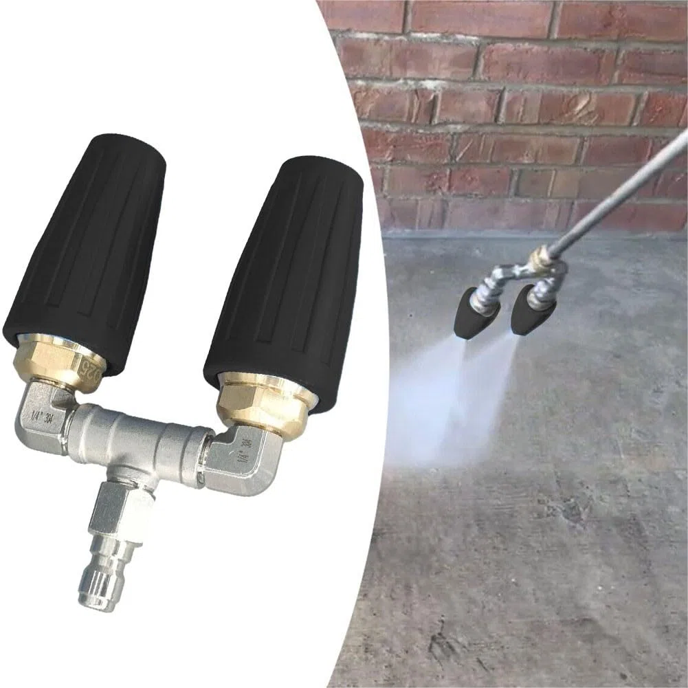 Boquilla turbo, boquilla turbo para lavadora a presión, boquilla turbo giratoria de alta presión de 1/4 pulgadas, 4000 PSI para césped y jardín