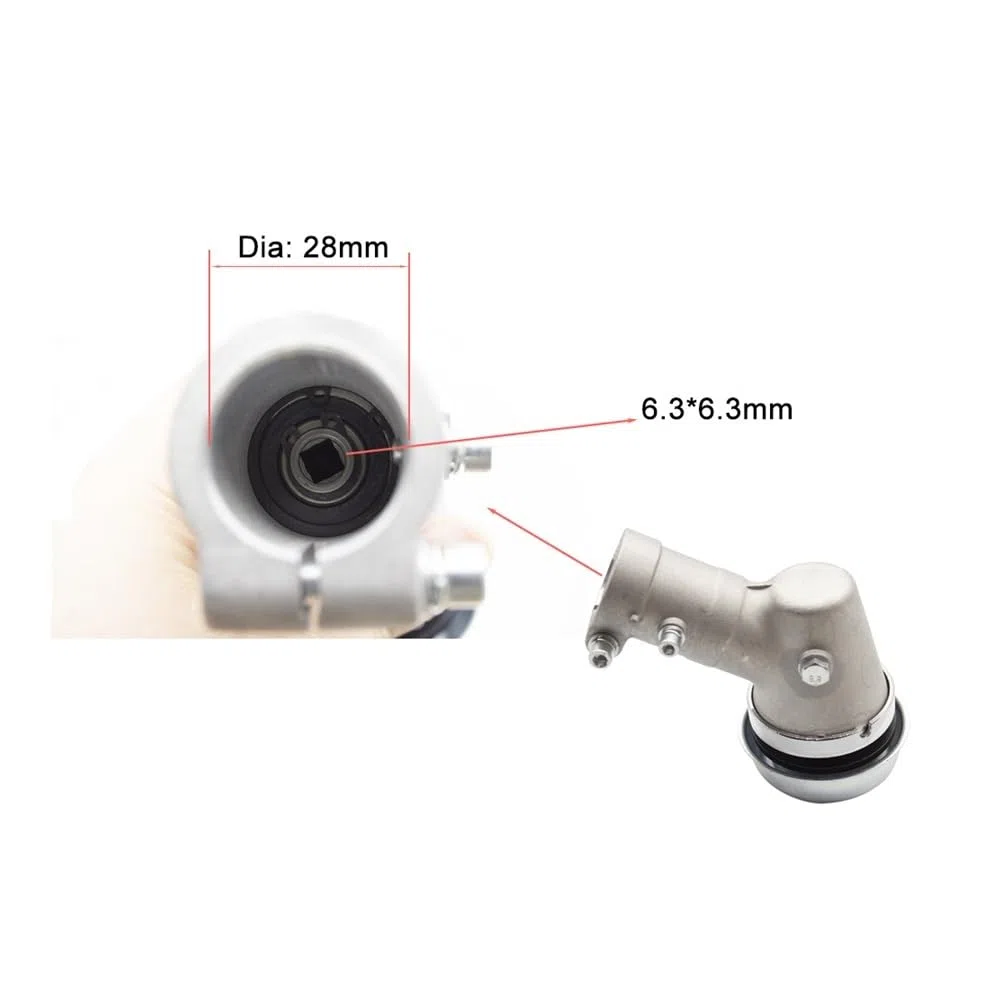 Cabezal de Engranaje Compatible con desbrozadoras Husqvarn 143RII, 236R, 243R, 243RJ, 253R, 253RJ, 543RS y 553RS.