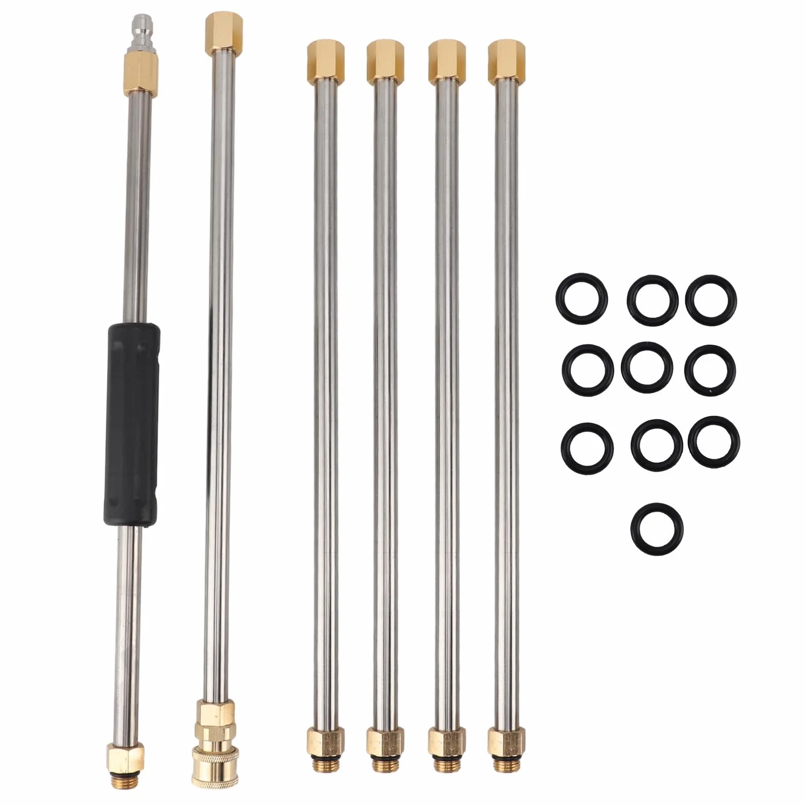 Ventita de Extensión de Lavadora a Presión, Lanza de Lavado de Acero Inoxidable y Acero Inoxidable de 90 Pulgadas para la Limpieza del Techo y el Automóvil, Accesorios de