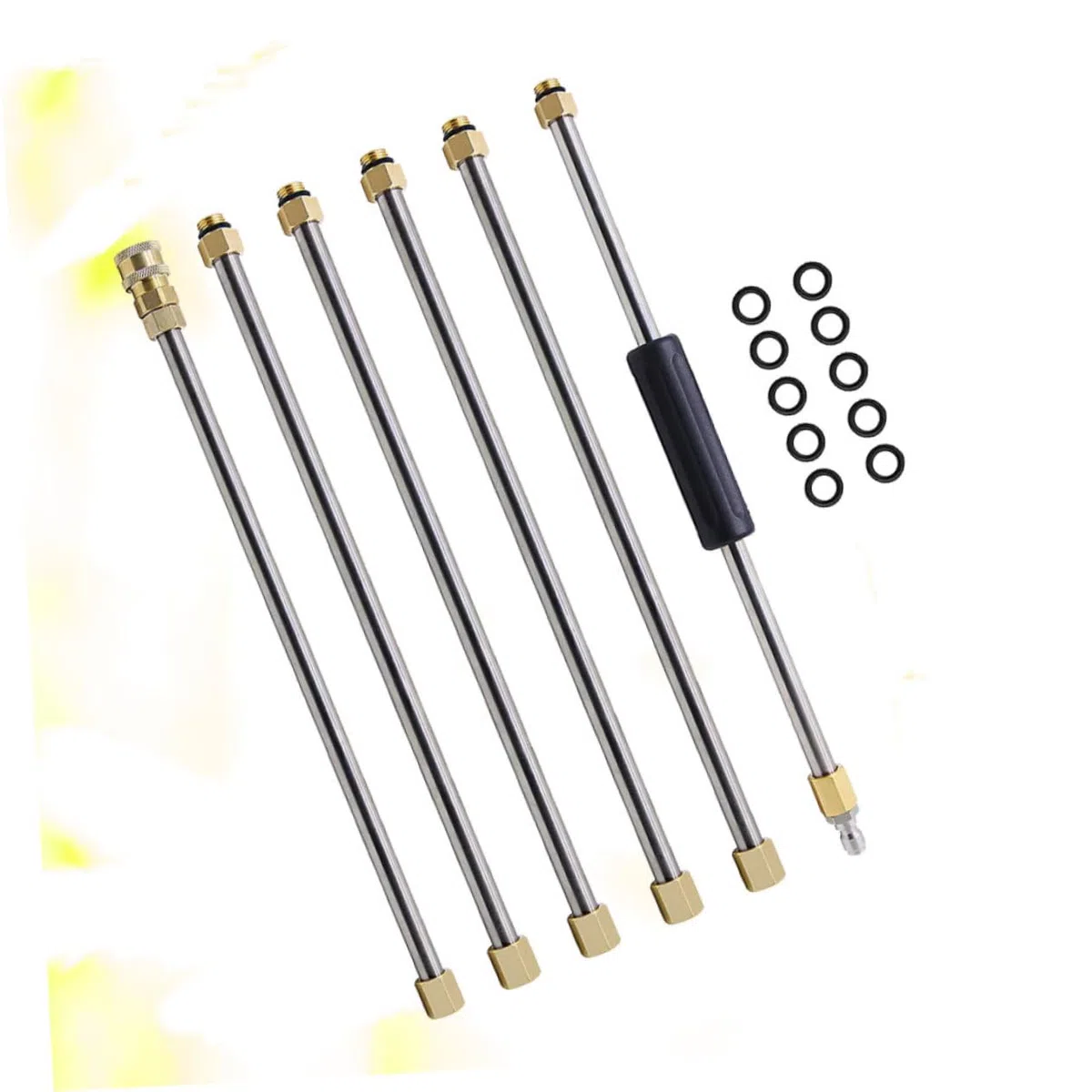 Lanza para Hidrolimpiadora 6 Piezas 14mm de Acero Inoxidable | Conector Rápido de 1/4 de Pulgada, para Lavado de Coches y Limpieza de Suelos y Equipos