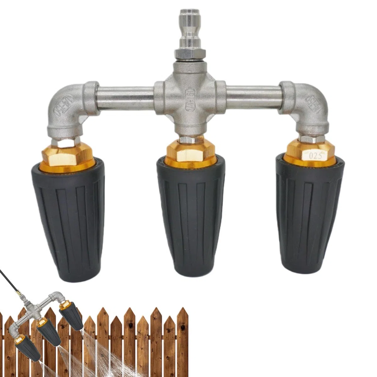 Boquilla Turbo Para Hidrolimpiadora Conexión Rápida De 1/4 Pulgada Rotación | Inyector Rotativo Para Limpiadora Para Caminos De Entrada Casa Jardín Adoquines Vallas Suelo Muros