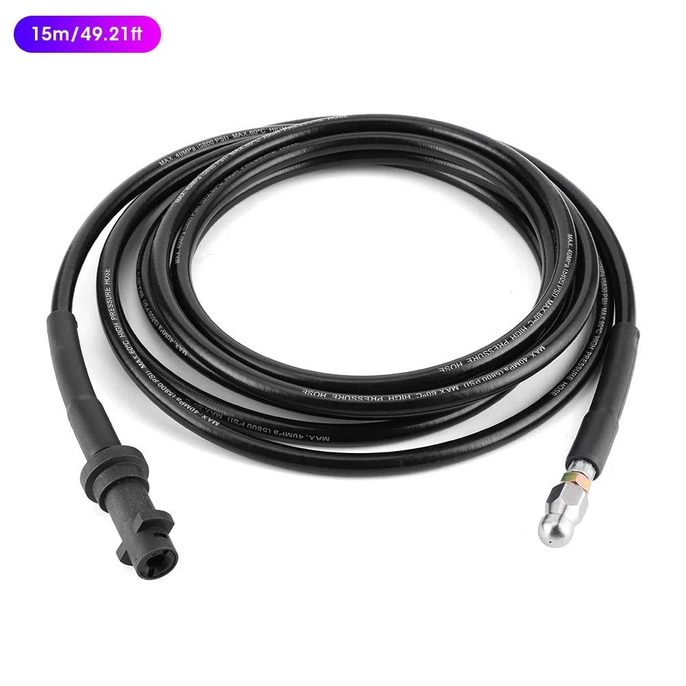 Manguera de Lavadora de Alta Presión Tubo de Manguera de Lavadora Eléctrica Limpieza de Tuberías de Agua Manguera de Repuesto de Lavadora Eléctrica de Goma Apto para Reemplazo