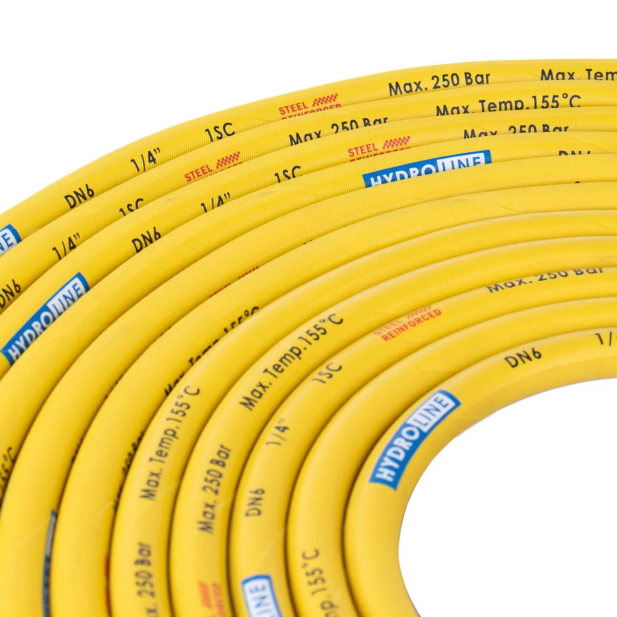 Manguera de alta presión de 25m de extensión 250bar AMARILLA Trenzado de acero DN6 M22 compatible con Kärcher HD HDS