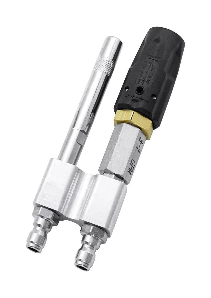 Puntas para hidrolimpiadoras, Boquilla de jabón giratoria M5 ajustable aguas abajo, 3-7 GPM, 1/4 QC, 1000-6000 PSI