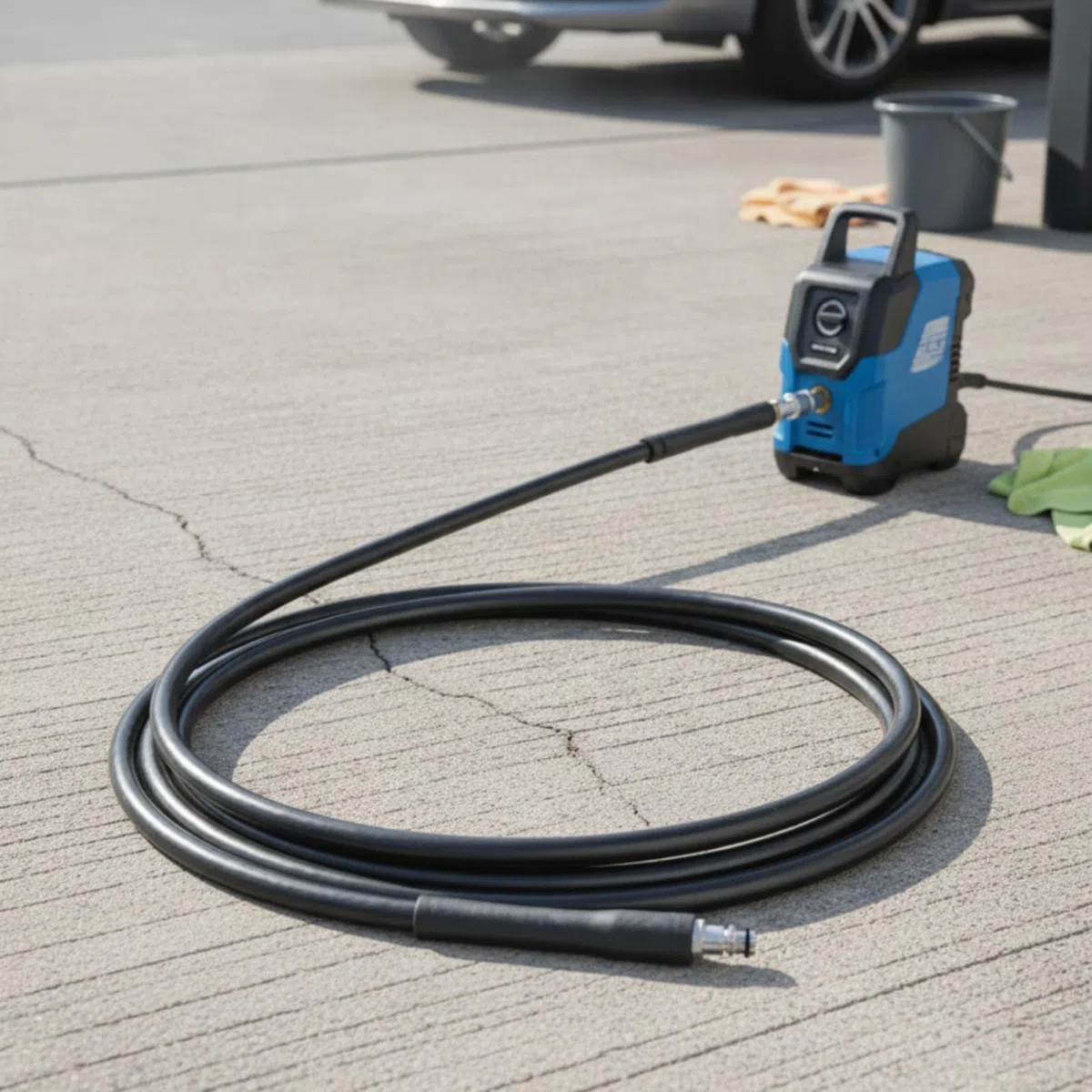 Milageto de Limpieza a Presión de Lavadora Hidrolimpiadora Tubo de Alta Presión Conducto de Agua con Estructura Duradera y Flujo Constante Flexible para Curvas, 10 Metros