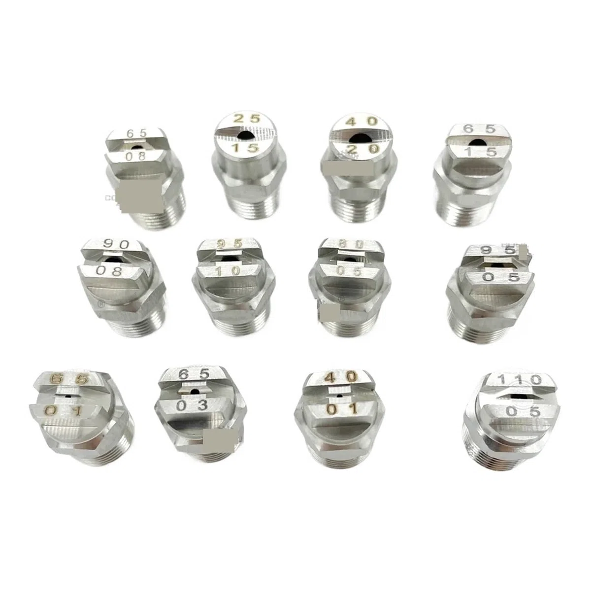boquillas para hidrolimpiadoras, Boquilla Abanico Plano 1/4 Lavado De Autos Alta Presión Inoxidable(2515,5PC)