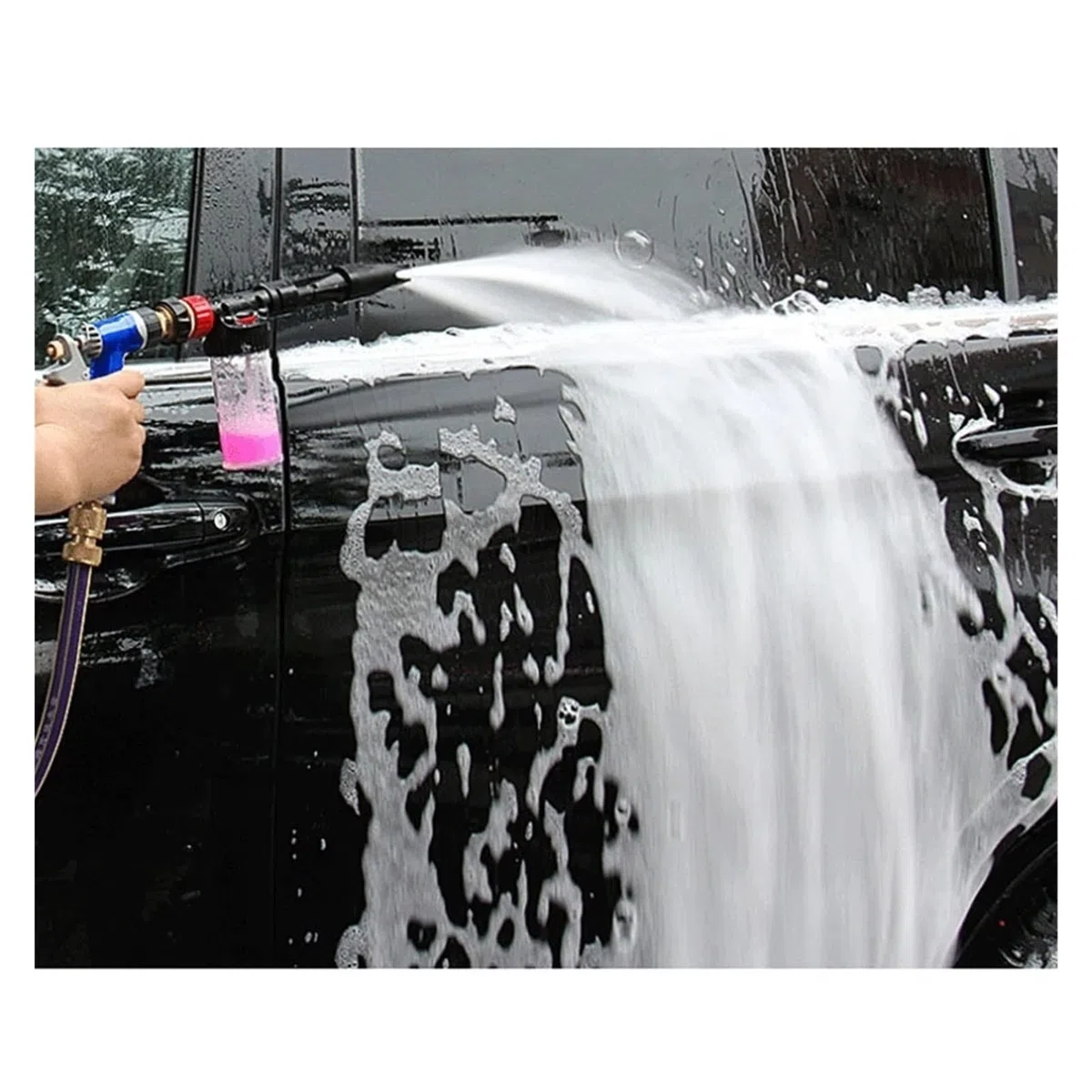 IKOCHI Pistola de Agua de Alta presión Lavado de Coches Lanzas Pistola de Espuma Hogar Jardín Irrigación Hidrolimpiadora Sprinkler Metal Boquilla (Color : Separate Water Gun)