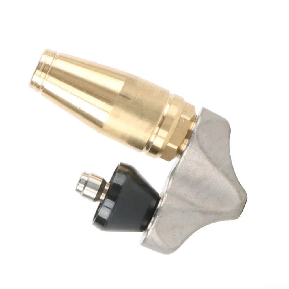 Puntas para hidrolimpiadoras, Boquilla de chorro drenaje alcantarillado Turbo inverso, 3000PSI, SS/cobre, lavadora a presión conexión rápida