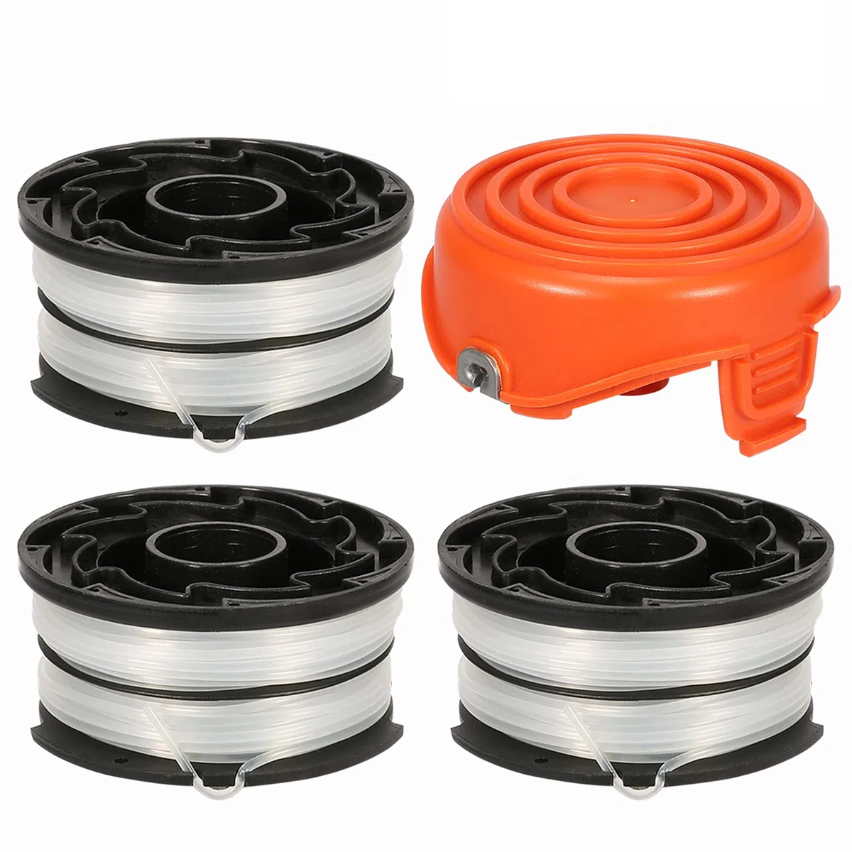Thten Carretes de recortadora de hilo compatibles con Black and Decker DF-065 GH710 GH700 GH750 RC-065, DF-065-BKP Weed Eater línea de recambio de 36 pies 0.08 pulgadas de alimentación automática de