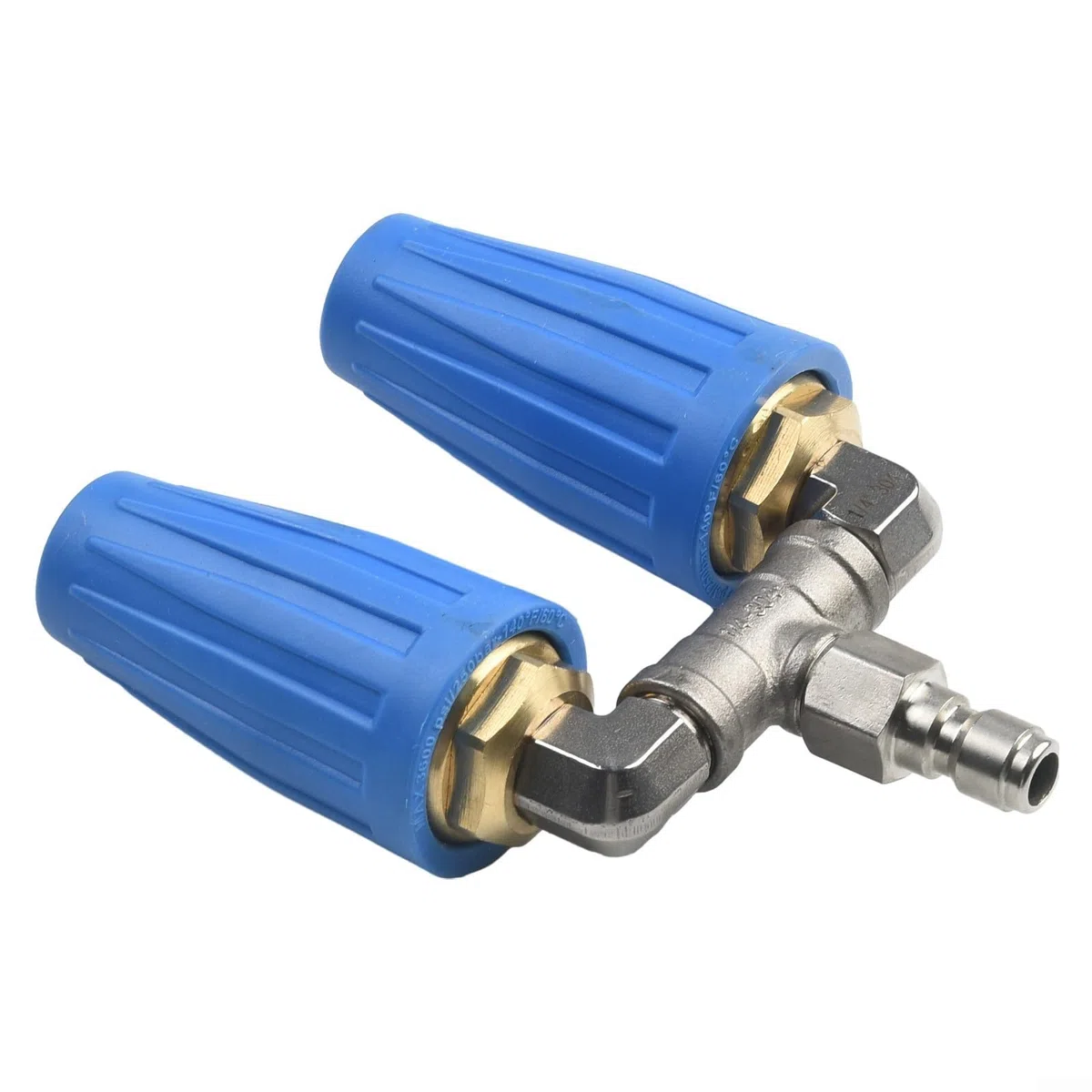 Lavadora de alta presión giratoria doble boquilla turbo punta de pulverización de 1/4 pulgadas 4000PSI 4-6GPM, boquilla turbo doble giratoria para pistola de lavado a presión, accesorio de boquilla de