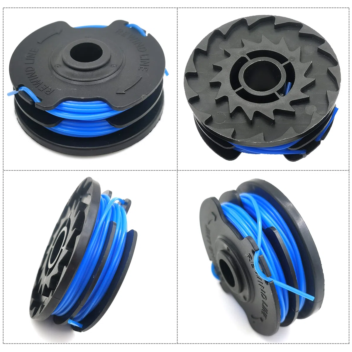 AC41RL3 Autofeed Dual 0.06 pulgadas 27 pies Línea de repuesto y carrete para Homelite Electric Weed Whacker UT41112 UT41121 UT41120 UT41113 UT41122 UT41112B, piezas de recortadora de malas