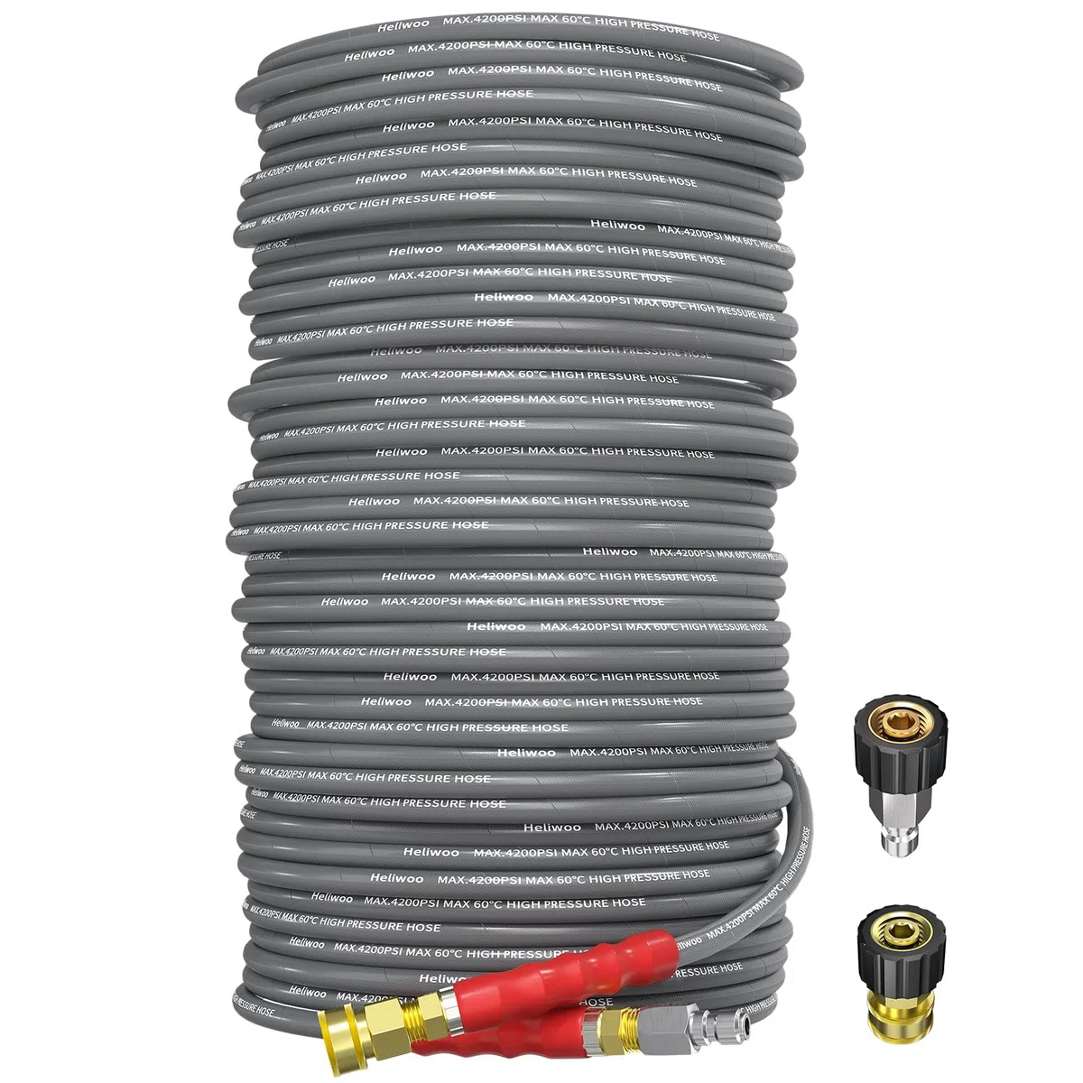 Manguera de lavado a presión de 150 pies, manguera de extensión de lavadora eléctrica resistente a las torceduras, manguera de repuesto flexible y resistente, compatible con accesorios M22 de