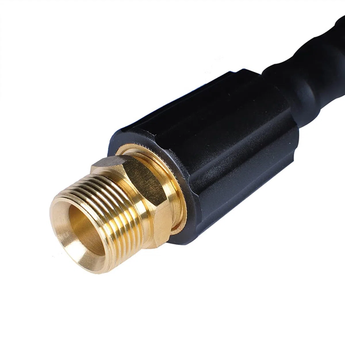 Accesorios para hidrolimpiadoras de Alta presión, Acoplador de extensión de Manguera for hidrolavadora, métrico, M22-14 mm, Macho a Macho, latón, 5000 PSI(C)