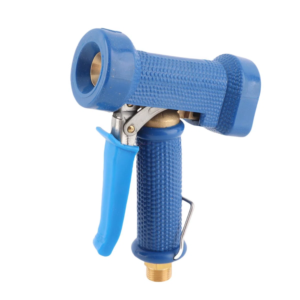 Boquilla azul de alta presión de cobre + cubierta de goma, pulverizador de agua de alta presión para hotel, restaurante y cocina, boquilla de descarga de latón caliente