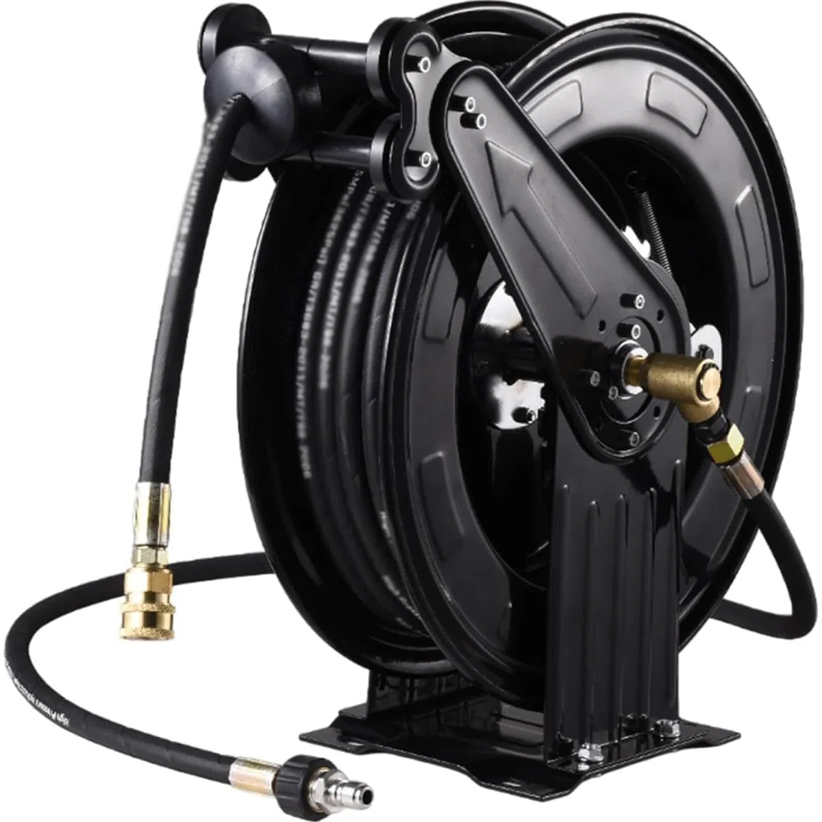 Carrete de manguera retráctil para lavadora a presión, rodamientos de acero inoxidable, ideal para riego y lavado de coches, longitud de manguera de 30 m