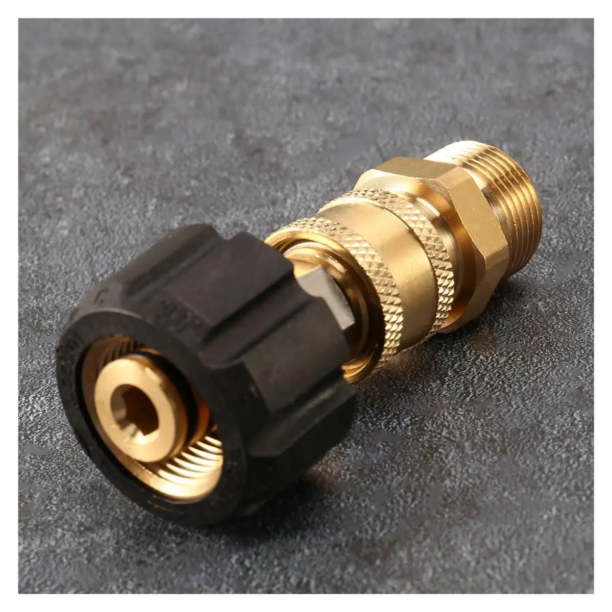 ApuaVireo&Co Adaptador for hidrolavadora, Juego de 8 Piezas, Adaptador M22 de 14 mm a 1/4 de Pulgada, Kit de conexión rápida, Dorado y Negro