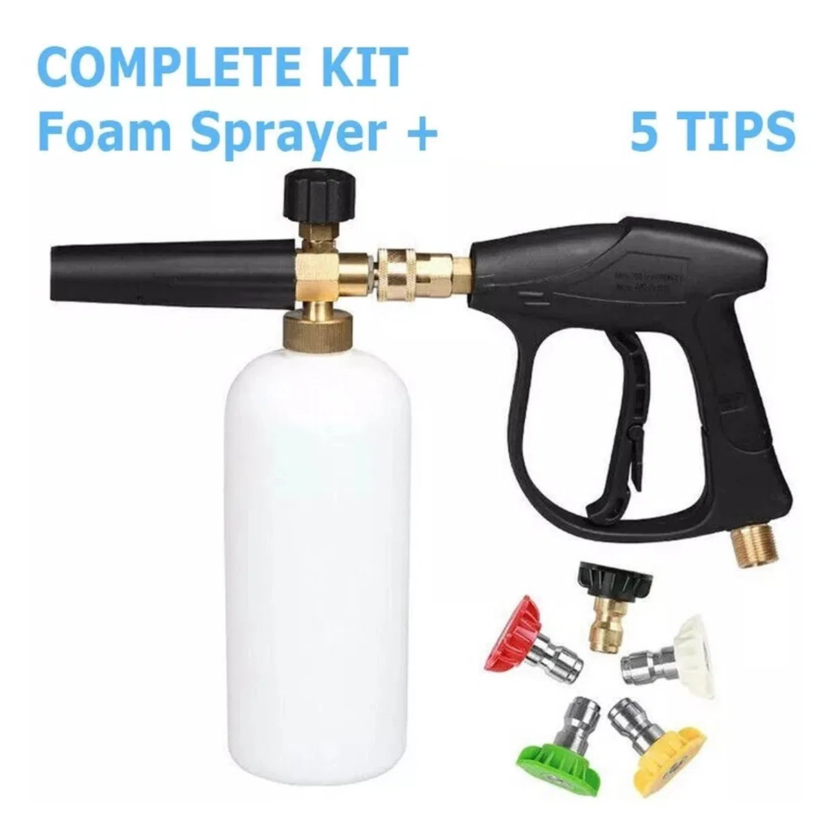 Lavadora De Alta Presión, Olla De Espuma PA, Enchufe Rápido De 1/4 ", Pulverizador Universal, Boquilla De Espuma For Nieve For El Hogar, Agua De Lavado De Coche Boquillas