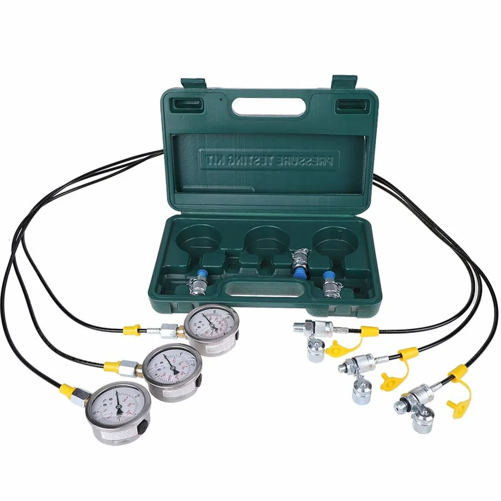 Kit Hidráulico para Excavadora, Caja con Accesorios de Pruebas Hidráulicas de Excavadoras Utilizado para Pruebas de Presión Hidráulica de Maquinaria de Construcción