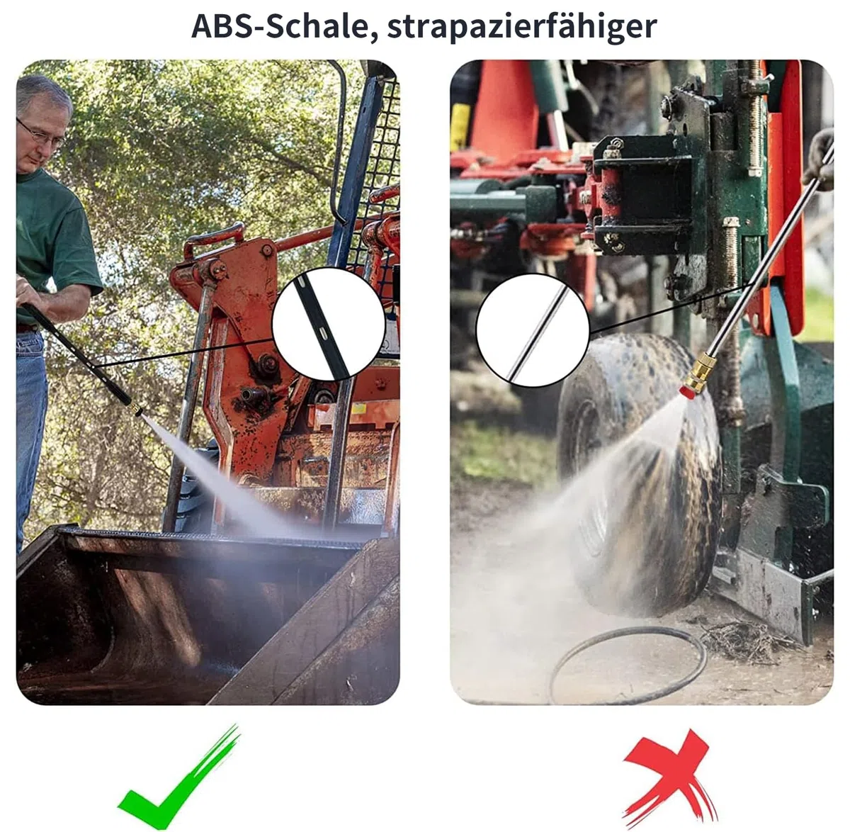 Juego de 9 varillas de extensión para limpiador de alta presión, limpiador de canalones con 5 boquillas, 4000 psi, conexión rápida de 1/4 pulgadas, adaptador Karcher
