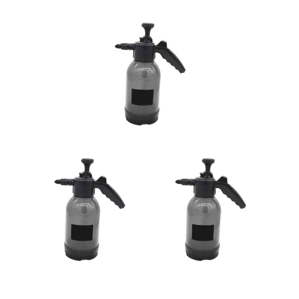Juego de 3 pulverizadores de espuma para lavado de ventanas de coche, detalles automotrices, limpieza del hogar, color negro