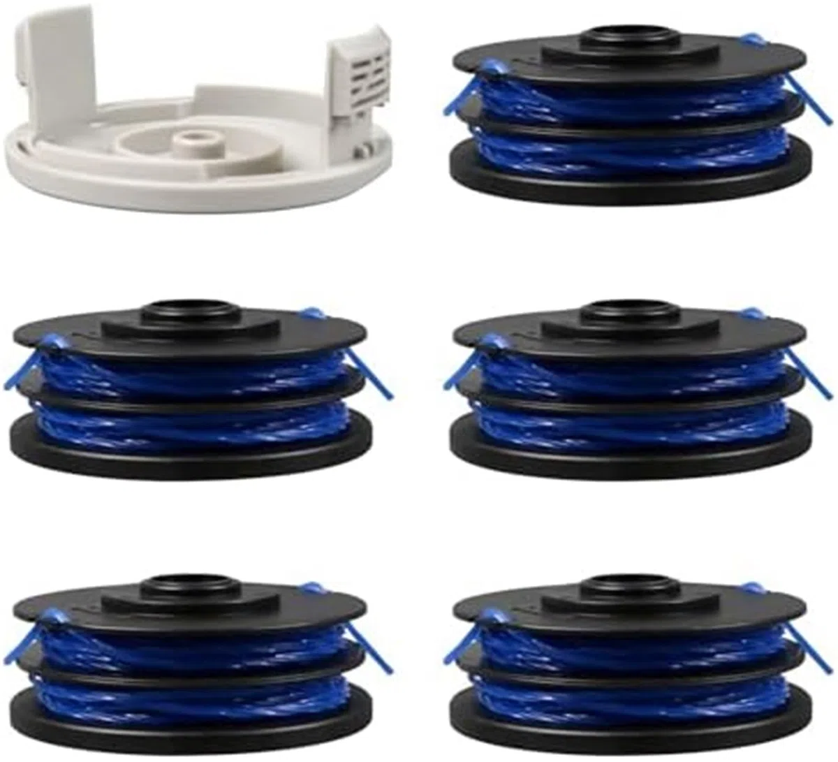 Línea de Carrete de cortacésped Rac123, para Ryobi 1,6 mm x 8. Recortadora de Repuesto Rlt4027 Rlt4125 Rlt5027 Rlt6030 Rlt5127 Rlt6130 Carrete de cortacésped(Black 5 1)