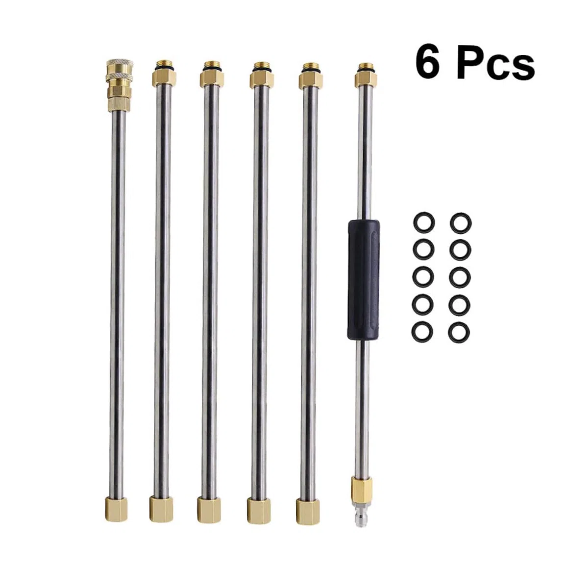 Lanza Hidrolimpiadora 6 Piezas Conector Rápido de 1/4 de Pulgada | Acero Inoxidable, para Coche y Suelos, Uso en Limpieza y Lavado, Vida Útil Prolongada