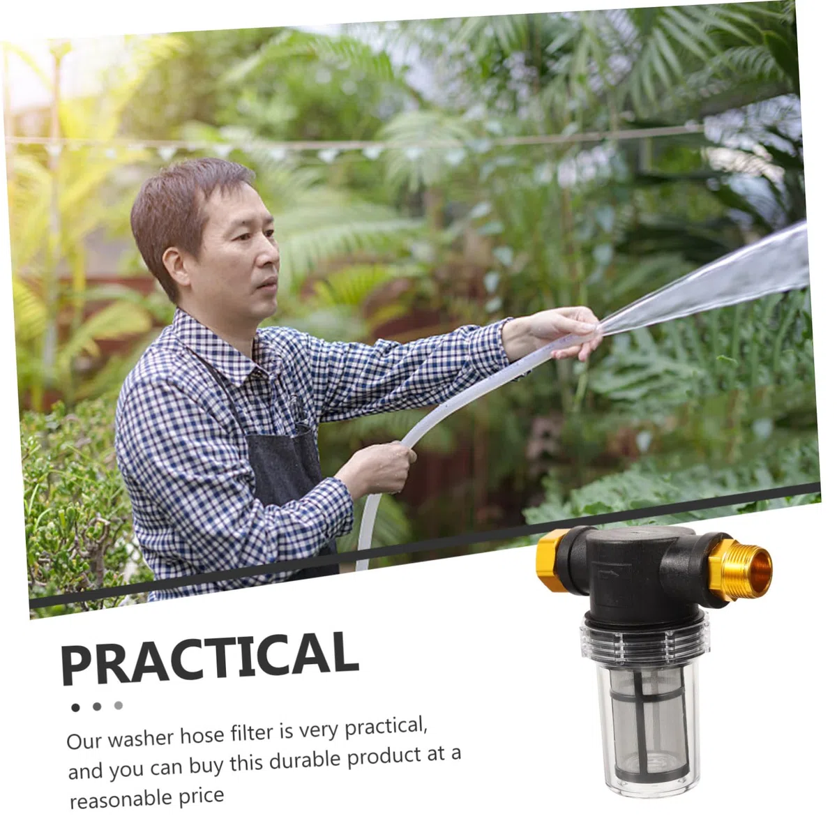 Gatuida Filtro De Entrada para Hidrolimpiadora De Alta Presión Filtro De Agua Portátil para Jardín De Sedimentos Malla Estándar UE