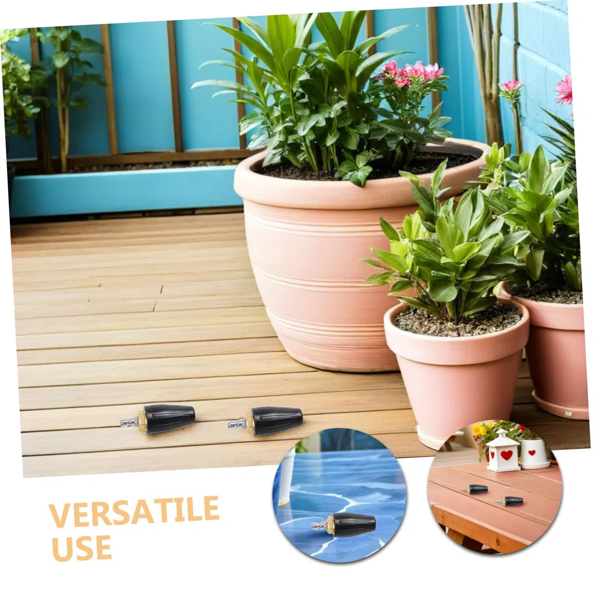 2 Piezas Boquilla Rotativa Turbo de Alta Presión con Conexión Rápida Boquilla Giratoria Resistente para Limpieza Profunda de Concreto y Ladrillo para Jardín y Mantenimiento