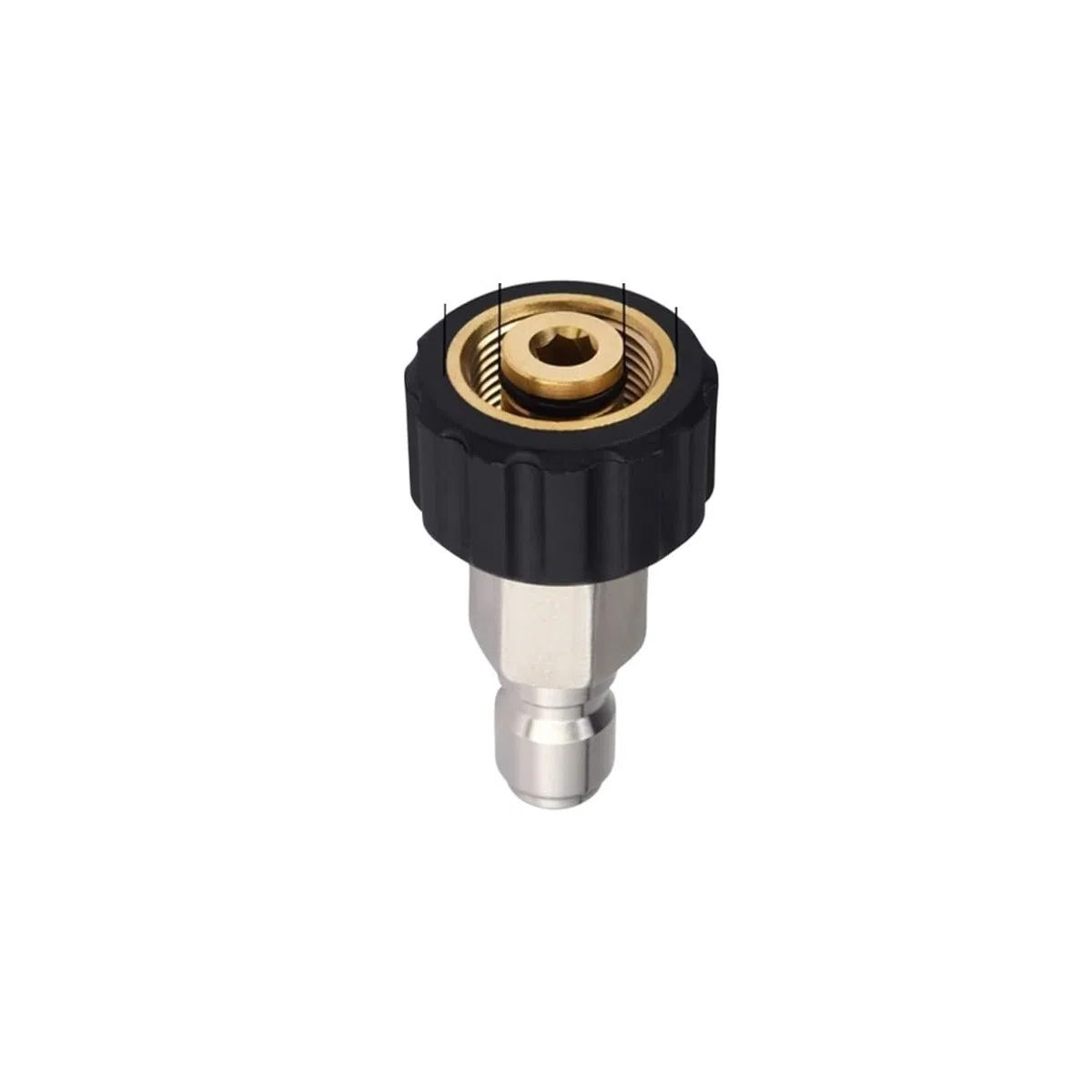 VNE Juego de adaptadores for arandela a presión, Kit de conexión rápida métrico M22, 15Mm, Hembra giratoria a Conector Macho M22, 5000 PSI (Size : Set-2 PCS)