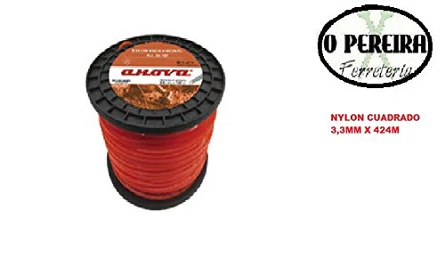 hilo nylon desbrozadora cuadrado 3.30mmx424m corta hilos de regalo