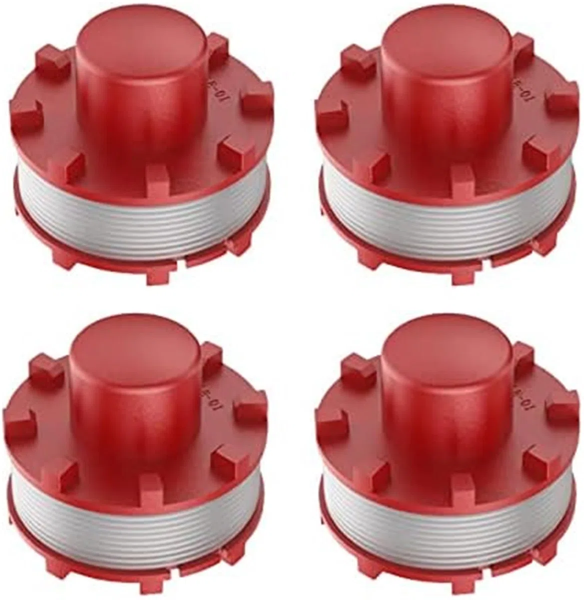Bobina automática para cortadora de césped Carrete de desbrozadora, para Einhell 3405096 Línea Repuesto para Recortadora Hilo 2 mm GE-CT 36/30 Li E Solo Agillo 36/255 Bl 18/200(Black 4pcs)
