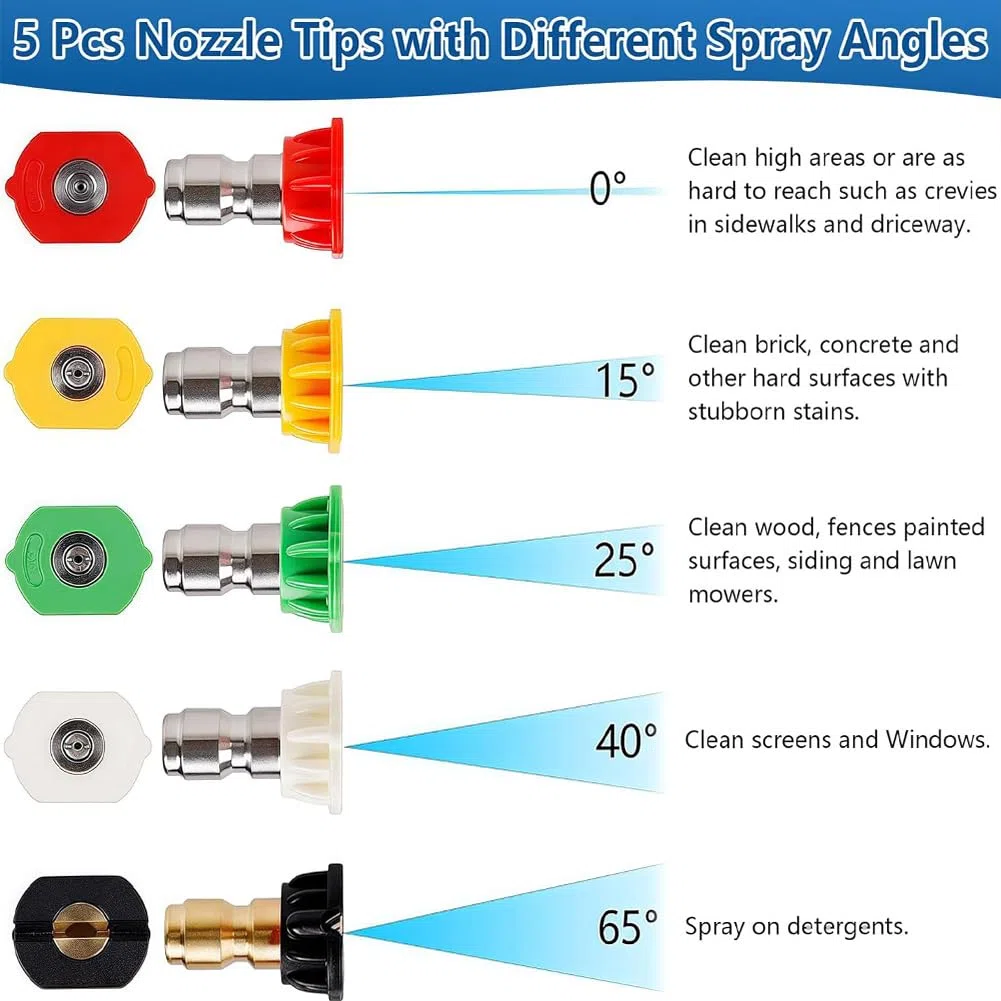 4000 PSI High Pressure Water Gun Stainless Steel Extension Rod, Pressure Washer Extension Wand, Gutter Cleaning Tools, Long Reach Sprayer Lance for Roof with 1/4 Inch Quick Connect