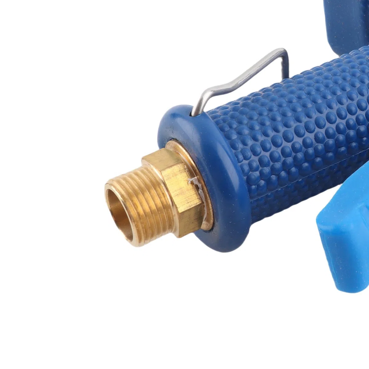 Boquilla azul de alta presión de cobre + cubierta de goma, pulverizador de agua de alta presión para hotel, restaurante y cocina, boquilla de descarga de latón caliente