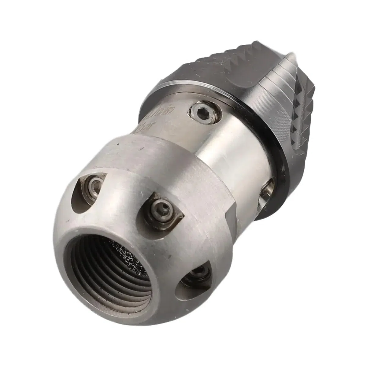 Boquilla giratoria de acero inox para limpieza desagües | Boquilla giratoria de alta presión para zanjas, líneas de alcantarillado y camión de dragado(40L min 200kg)