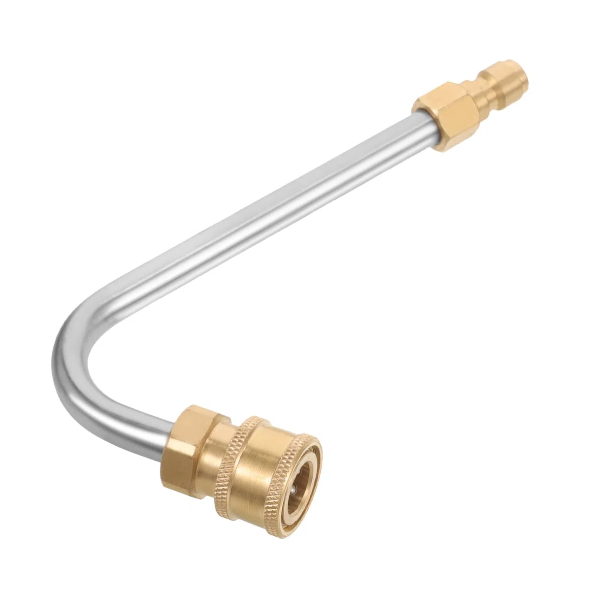 TOYANDONA 5 Piezas Varita limpiadora de Alta presión arandela Extensiones pulverizador Varilla de Lavadora de Autos Barra de extensión de Alta presión Acero Inoxidable Golden