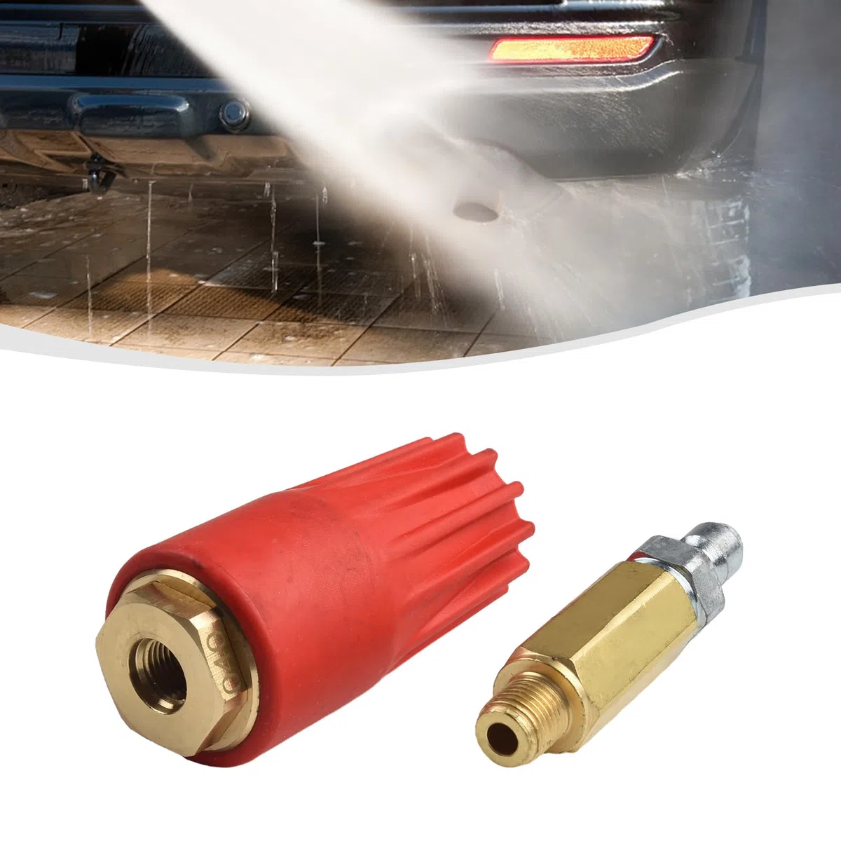 Boquilla turbo giratoria para lavadora a presión, boquillas giratorias de 5100 PSI, boquilla turbo de conector rápido para hormigón, ladrillo, entrada