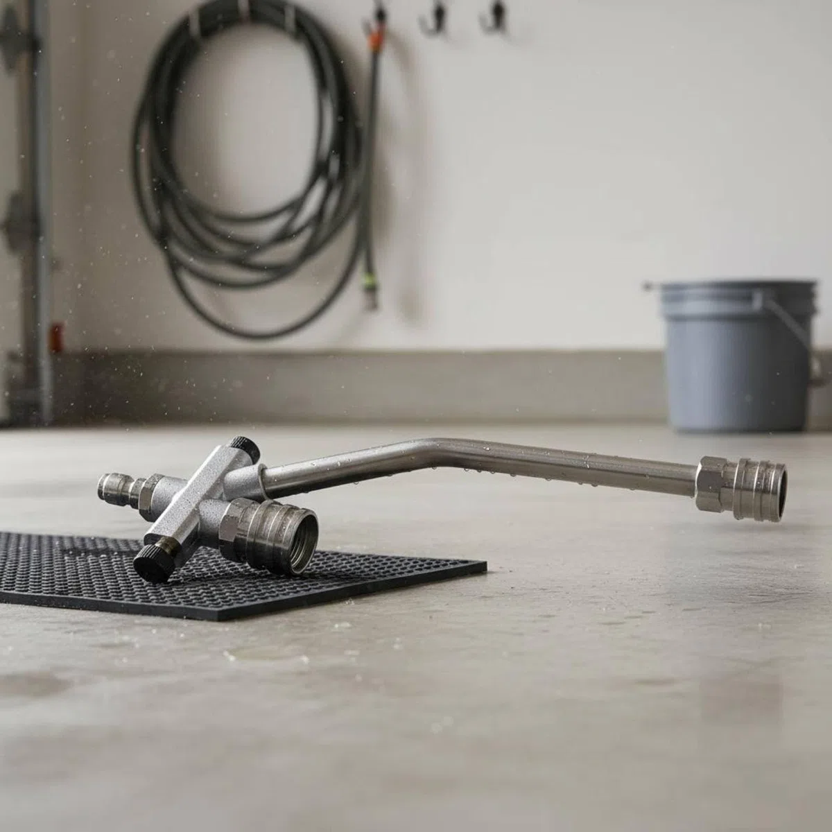 Colcolo Varilla de Extensión para Hidrolavadora Tubo Alargador Adaptador Estándar 1/4 Resistente sin Fugas Ni Óxido Adecuada para Limpieza de Entradas de, Cepillo Hacia Arriba