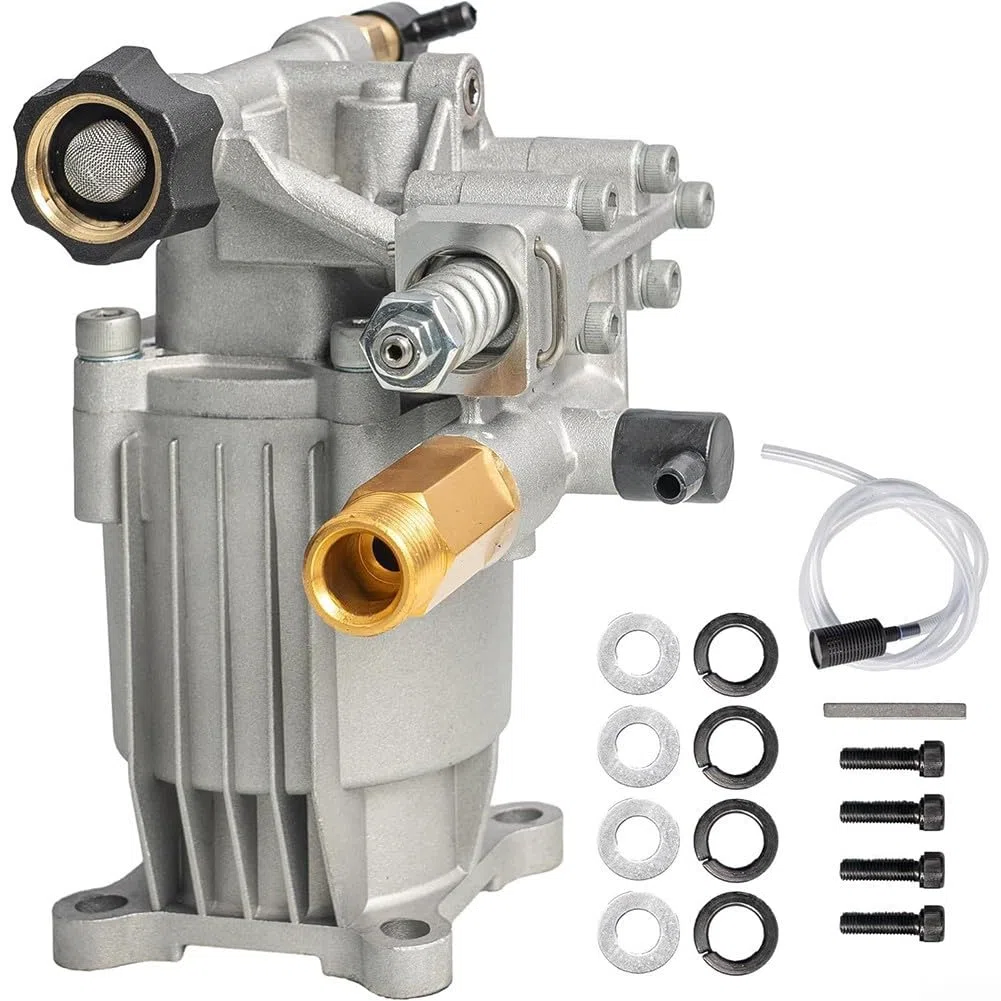 Bomba de lavado de presión horizontal 3/4" eje 3400 PSI 2,5 GPM bomba de repuesto para Craftsman para Honda para lavadora a alta presión con sistema de doble sellado y protección térmica para limpieza