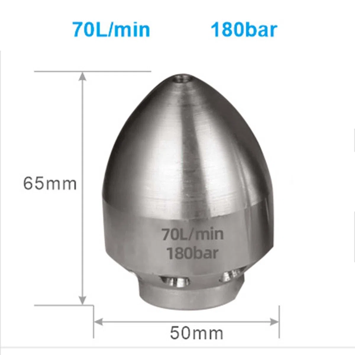 de Limpieza de Alta Presión, Acero Resistente a La Corrosión, Desatasca Tuberías Y Ramales, Chorro Rápido Y Potente, Pulverizador de Agua Com, 70 L