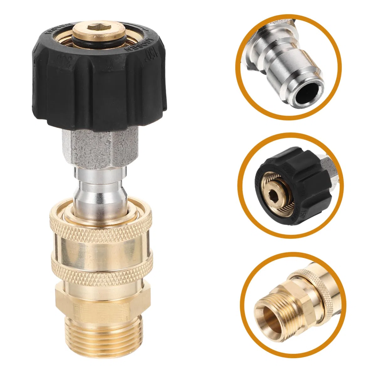 Toddmomy 3juegos Adaptador De Manguera De Latón para Hidrolavadora Conector Rápido Accesorios De Limpieza De Alta Presión para Jardín y Vehículos