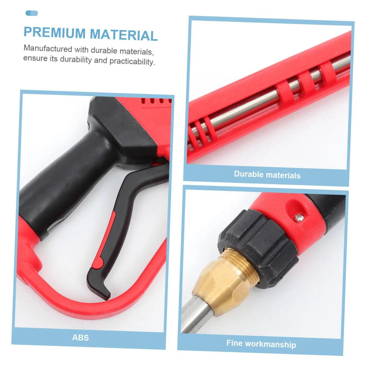 GALPADA Pistola De Limpieza Alta Presión PSI Pulverizador De Limpieza Rojo con Lanza De Repuesto para Hidrolavadora Herramienta para Lavado De Coches